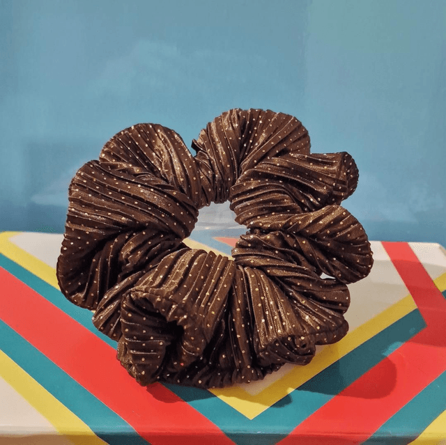 Midi Satin Scrunchie &quot;Magique Choc&quot;